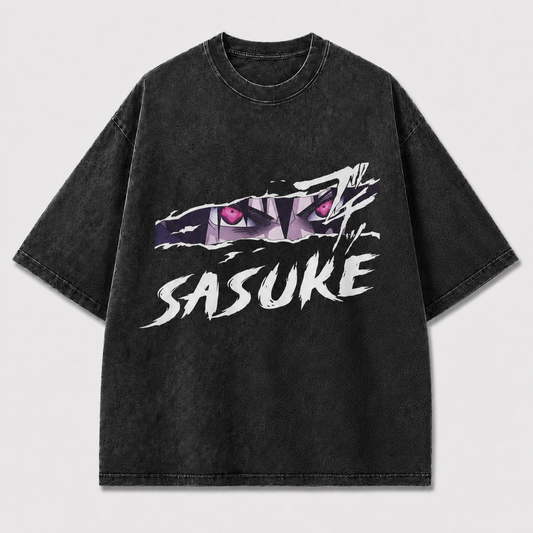 Purple Torn Eyes Graphic Tee