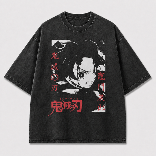 Crimson Anime Hero Graphic Tee