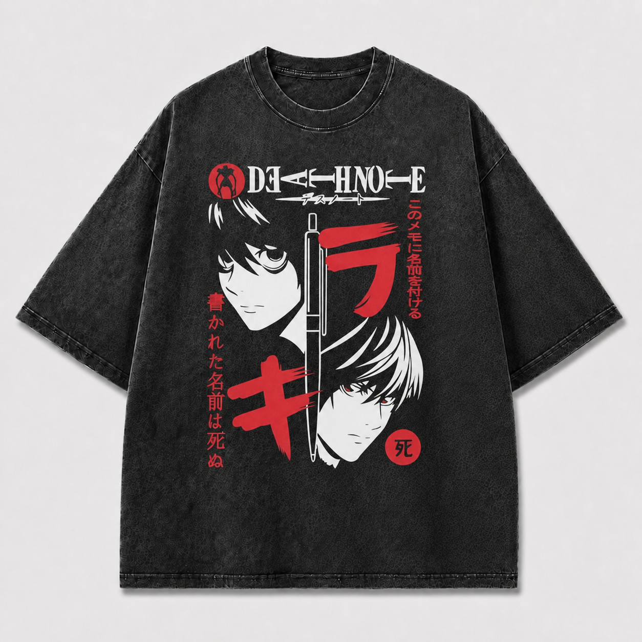 High-contrast and Split Portrait Graphic Oversized Graphic Tee