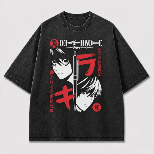 High-contrast and Split Portrait Graphic Oversized Graphic Tee