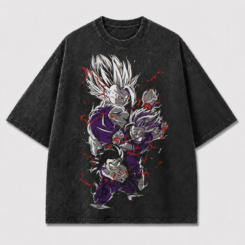 Purple Anime Fighters Graphic Tee