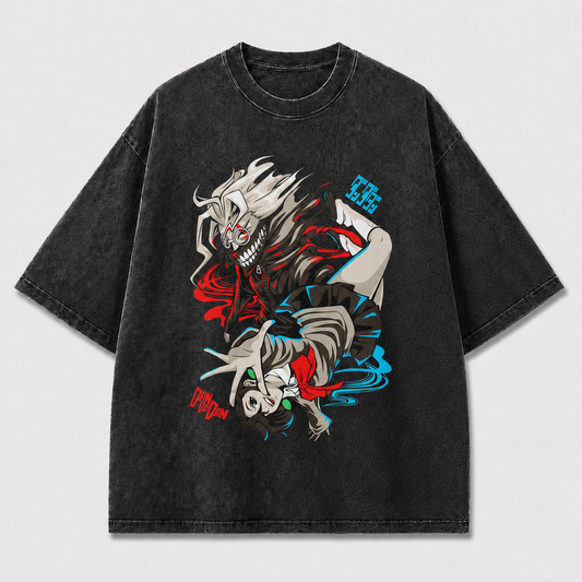 And Action Graphic Featuring a Masked Creature Oversized Graphic Tee