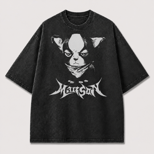 Monochrome Cat Graphic Tee
