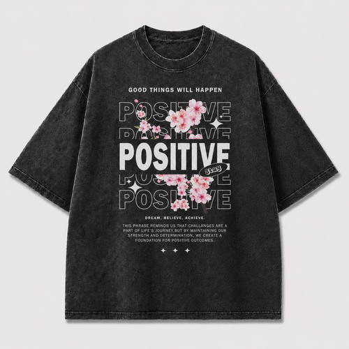 Positive Floral Typography Tee