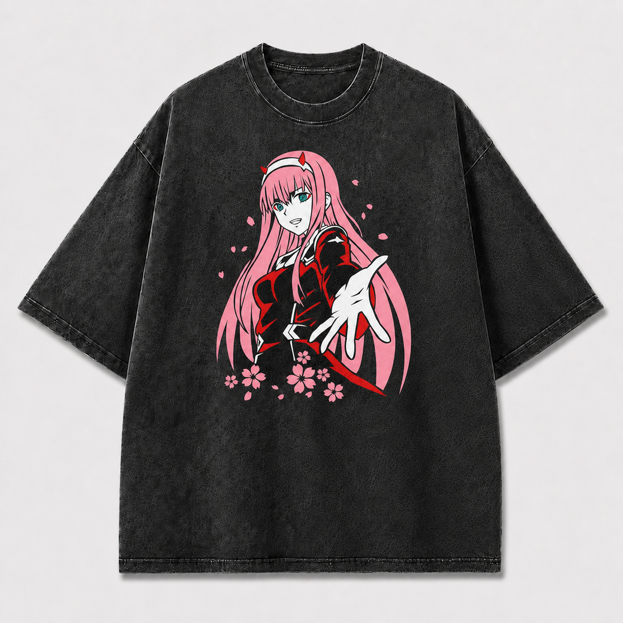 Pink Horned Character Graphic Tee