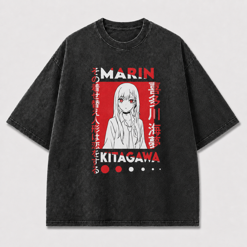 And Minimalist Portrait of a Long-haired Oversized Graphic Tee