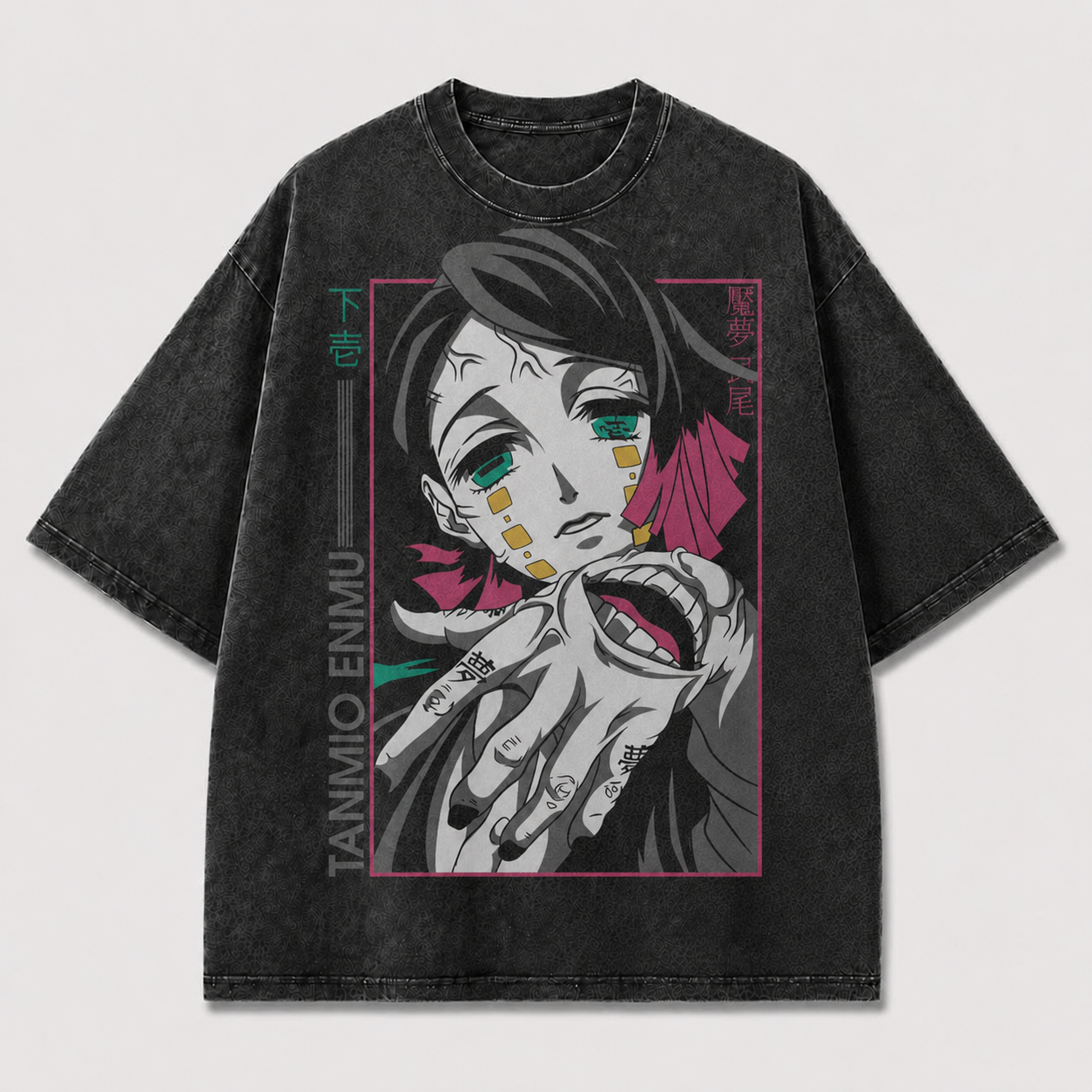 Neon Masked Portrait Graphic Tee