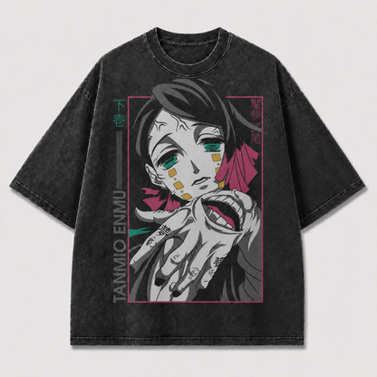 Neon Masked Portrait Graphic Tee