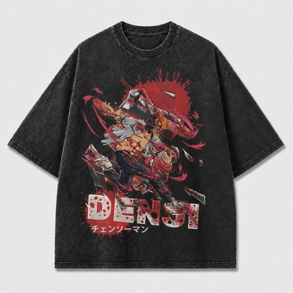 Dynamic and Action Graphic Featuring a Oversized Graphic Tee