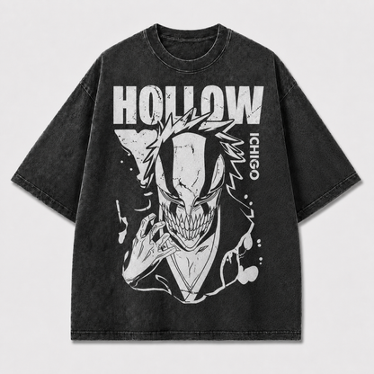 Hollow Mask Monochrome Graphic Tee
