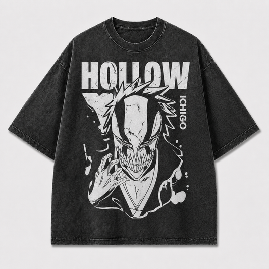 Hollow Mask Monochrome Graphic Tee
