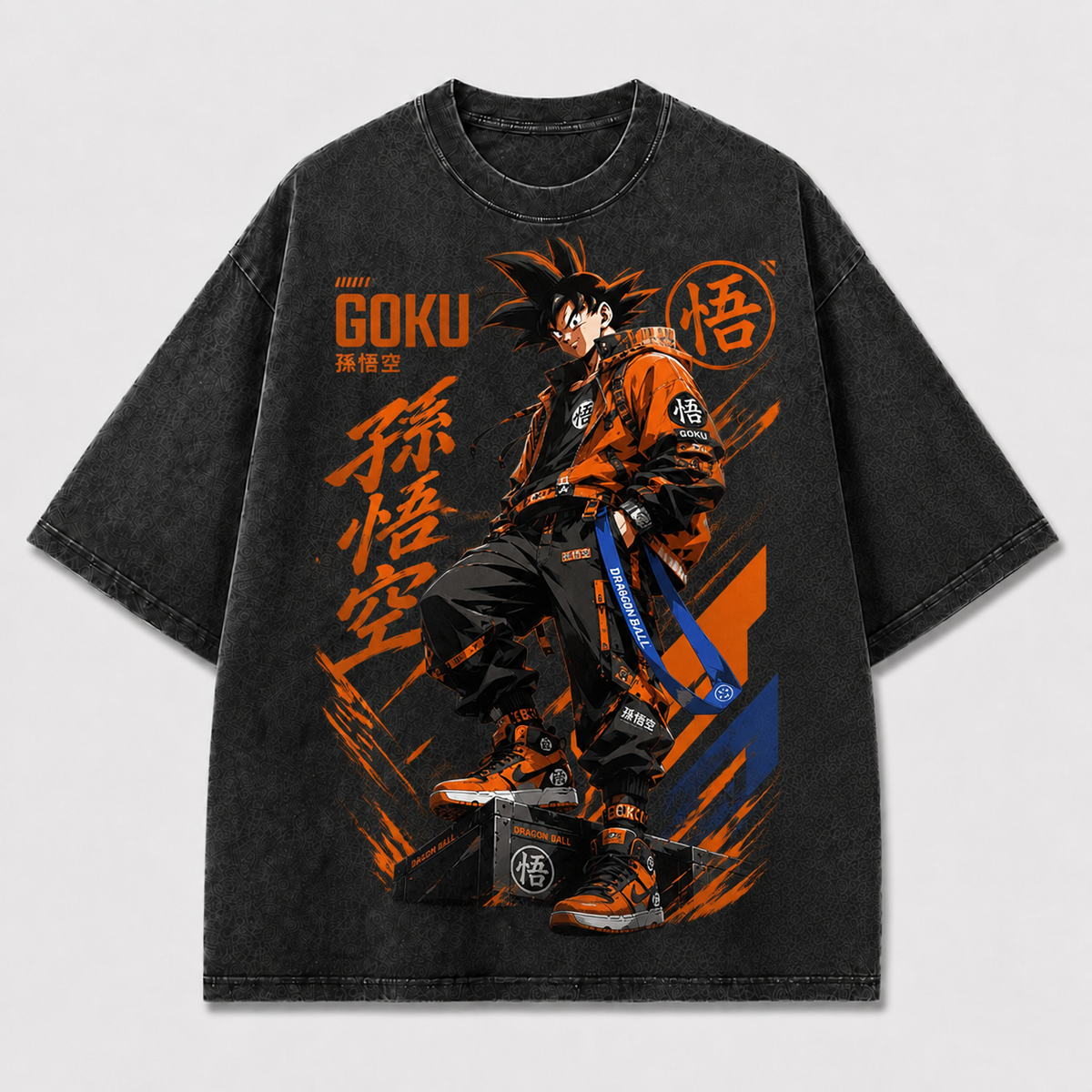 Orange Streetwear Warrior Graphic Tee
