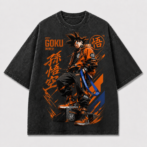 Orange Streetwear Warrior Graphic Tee