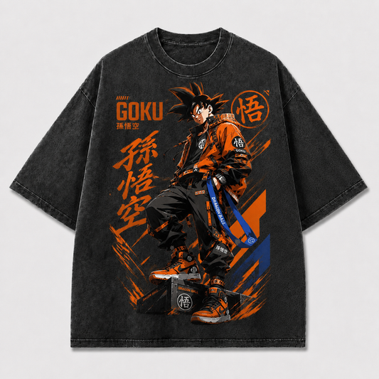 Orange Streetwear Warrior Graphic Tee