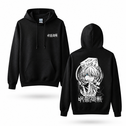 Oversized Streetwear Graphic Hoodie – Mystic Eyes Cube Sketch Print