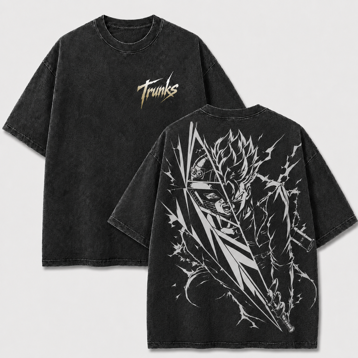Trunks Sword Strike Vintage Washed Anime T-Shirt
