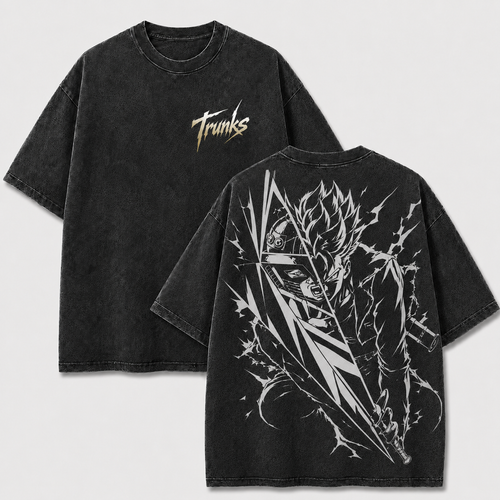 Trunks Sword Strike Vintage Washed Anime T-Shirt