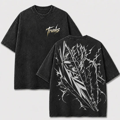 Future Lightning Sword Warrior Vintage Washed Graphic Tee