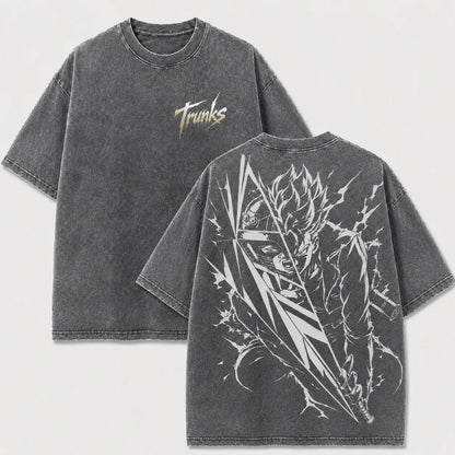 Future Lightning Sword Warrior Vintage Washed Graphic Tee