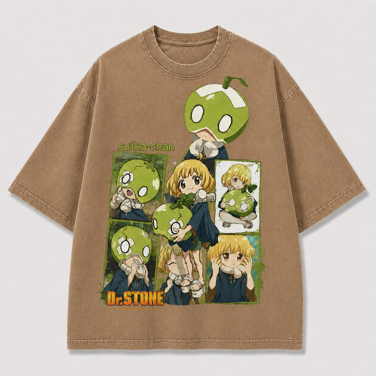 Oversized Chibi Panel Graphic Tee – Playful Print Top