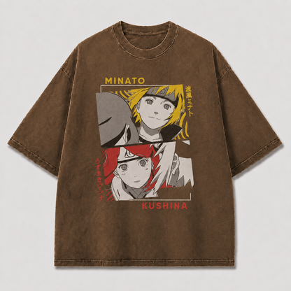 Oversized Streetwear Graphic Tee – Split Panel Duo Portrait Print