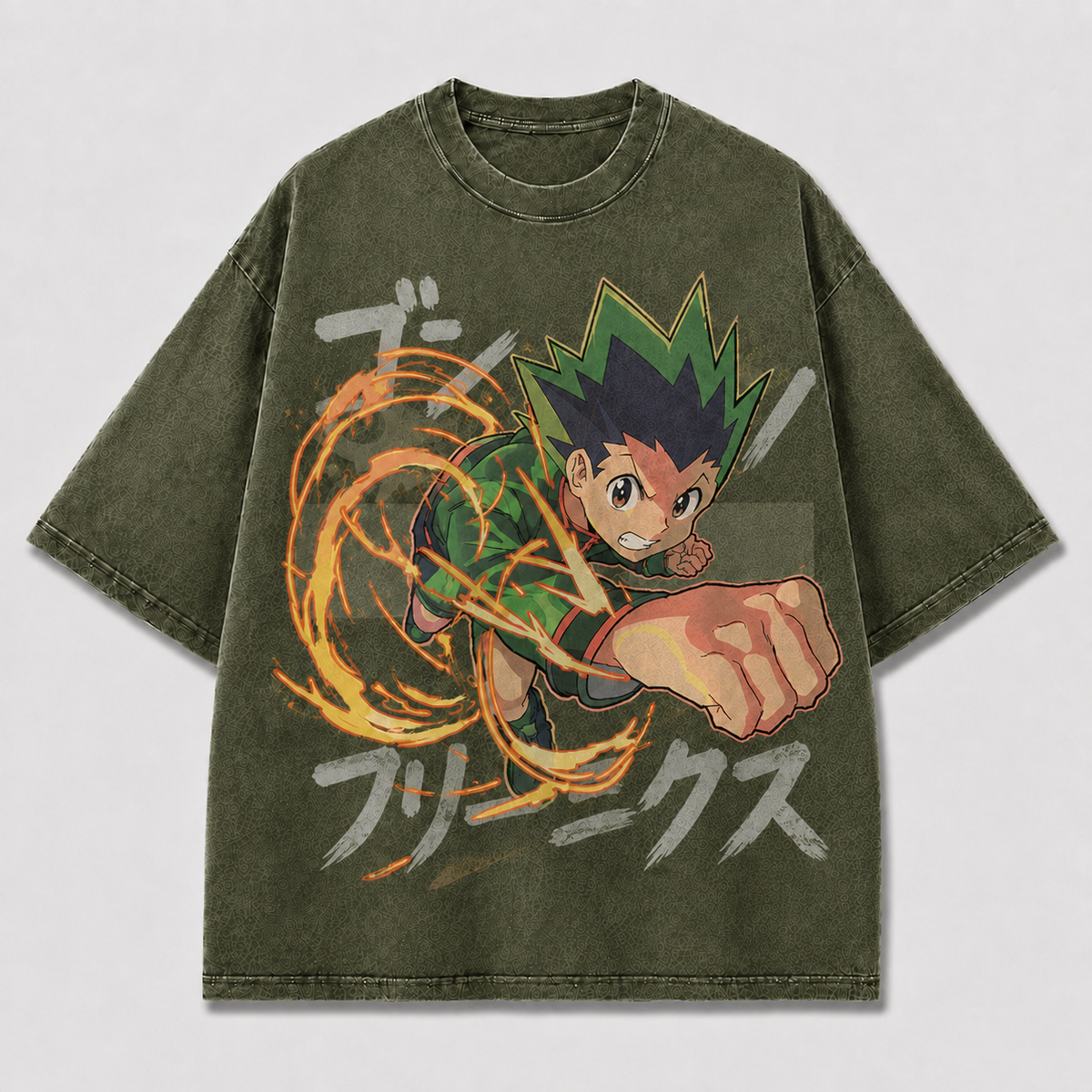 Oversized Blazing Punch Graphic Tee – Action Print Top