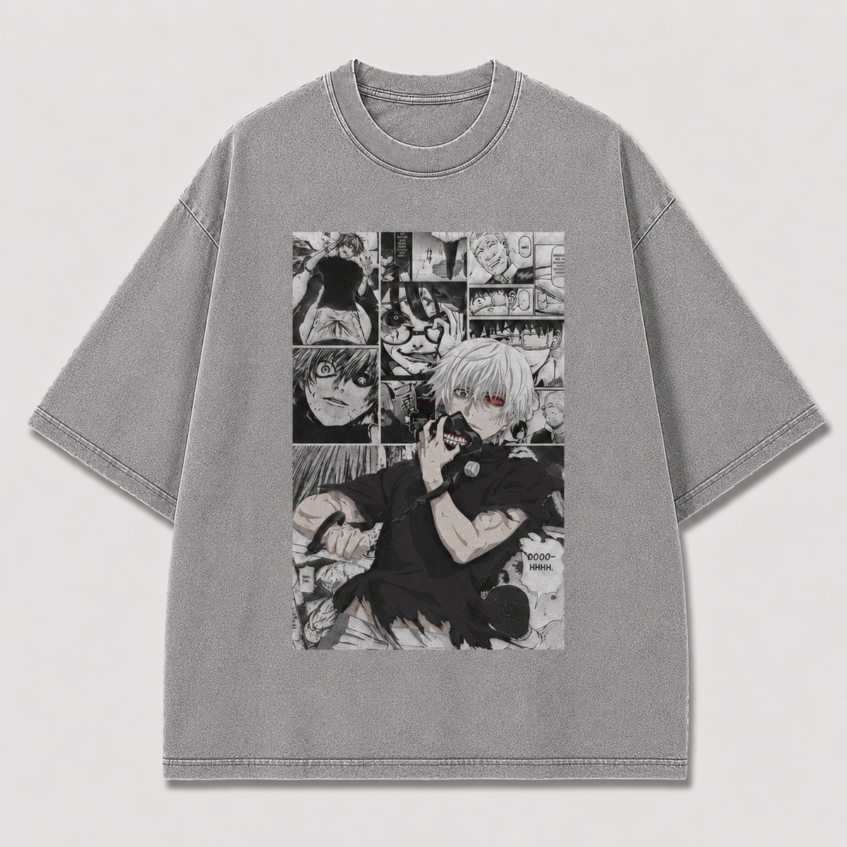 Oversized Manga Panel Antihero Graphic Tee – Comic Collage Streetwear Shirt