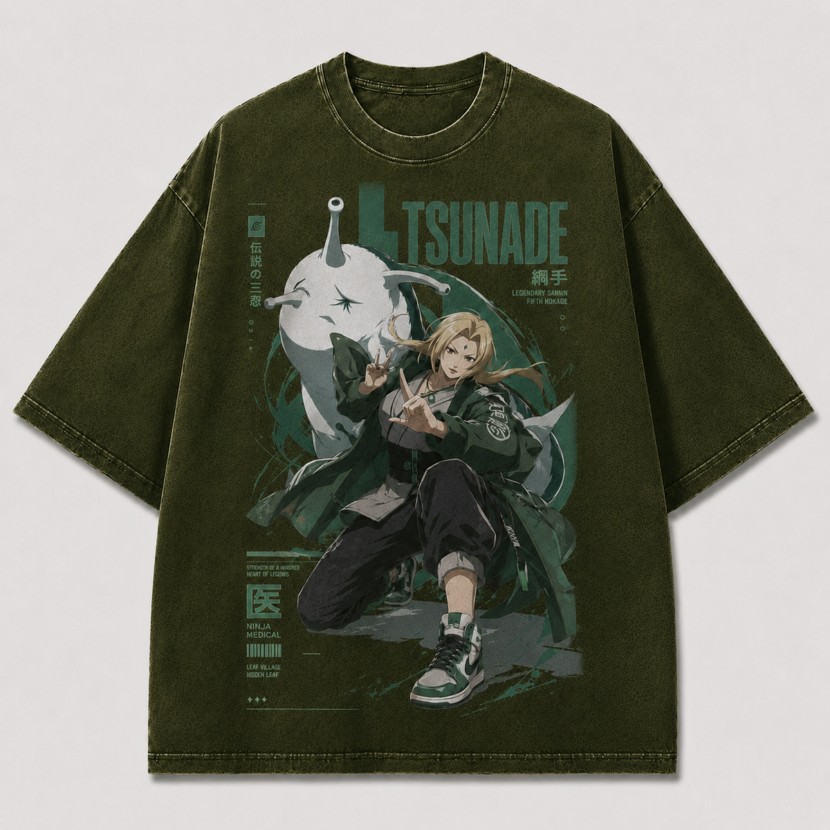 Oversized Streetwear Graphic Tee – Tech Infographic Character Print