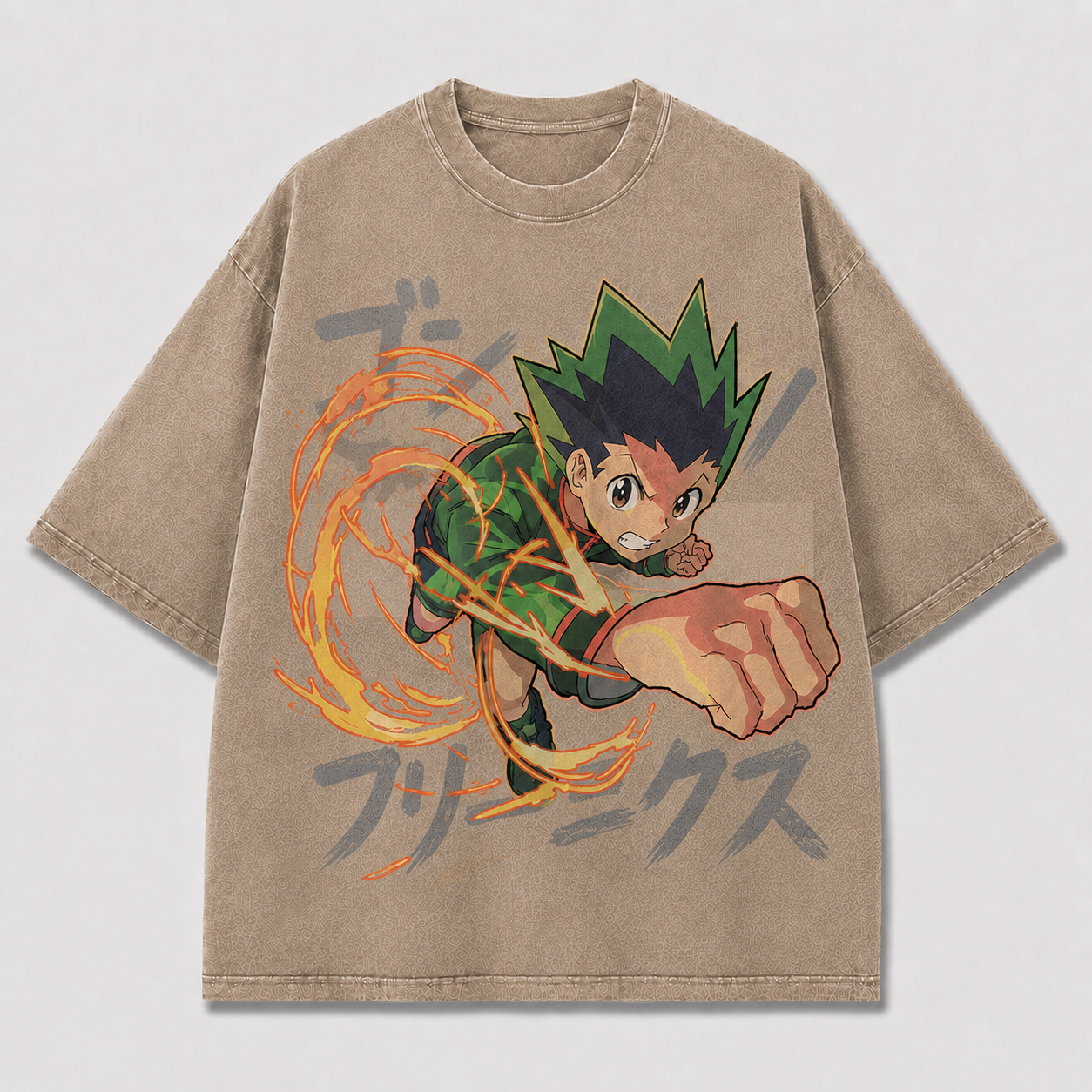 Oversized Blazing Punch Graphic Tee – Action Print Top