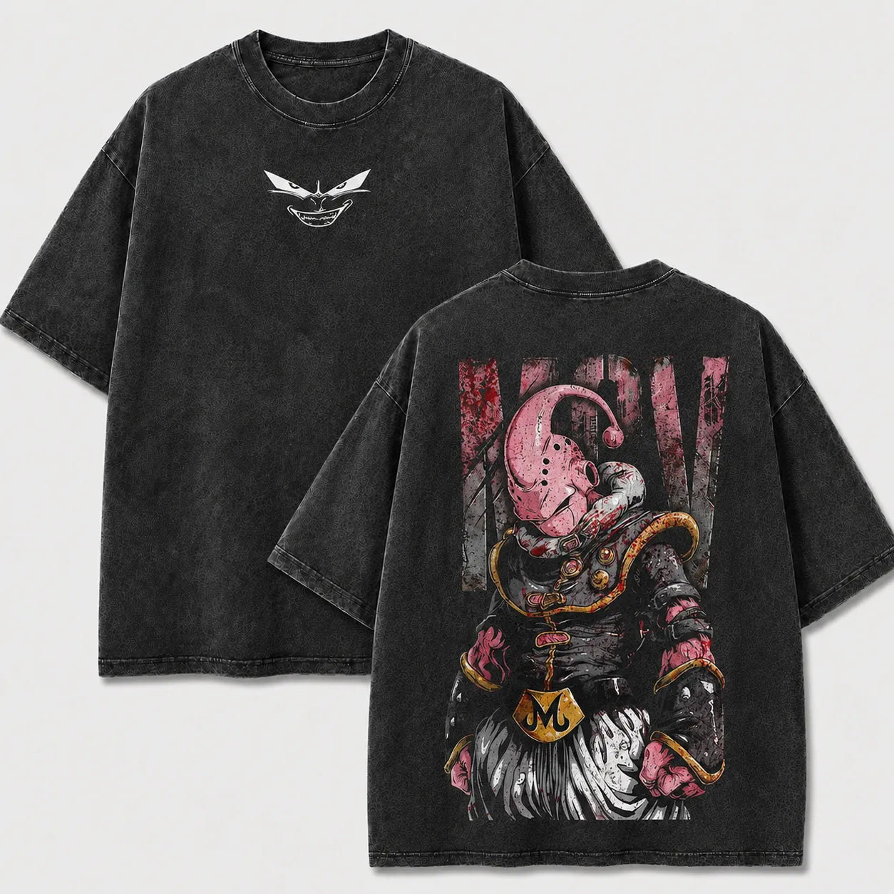 Super Buu Washed Oversized T-Shirt – Majin Buu Anime Graphic Tee