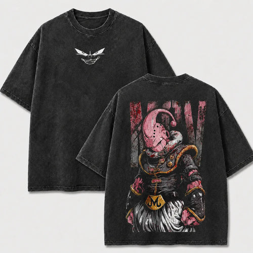 Super Buu Washed Oversized T-Shirt – Majin Buu Anime Graphic Tee