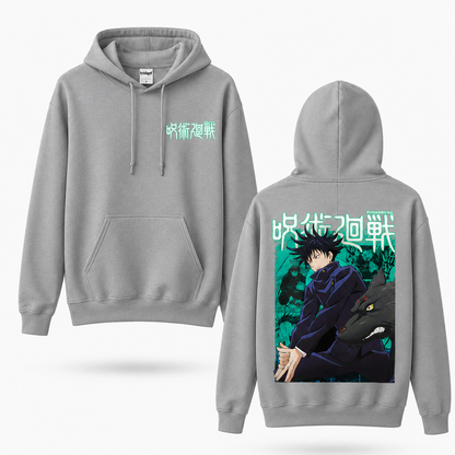 Oversized Streetwear Graphic Hoodie – Wolf Companion Panel Print