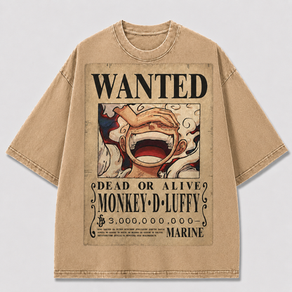 Oversized Streetwear Graphic Tee – Vintage Wanted Poster Print