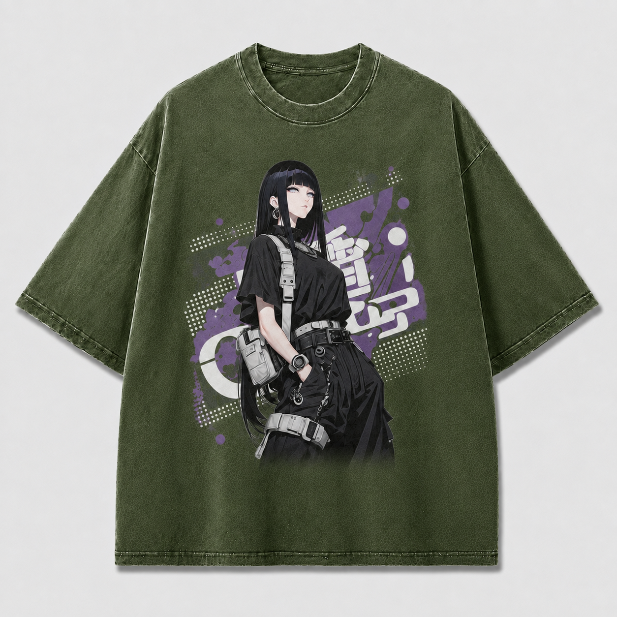 Oversized Graphic Print T-Shirt – Tactical Waifu Streetwear Tee
