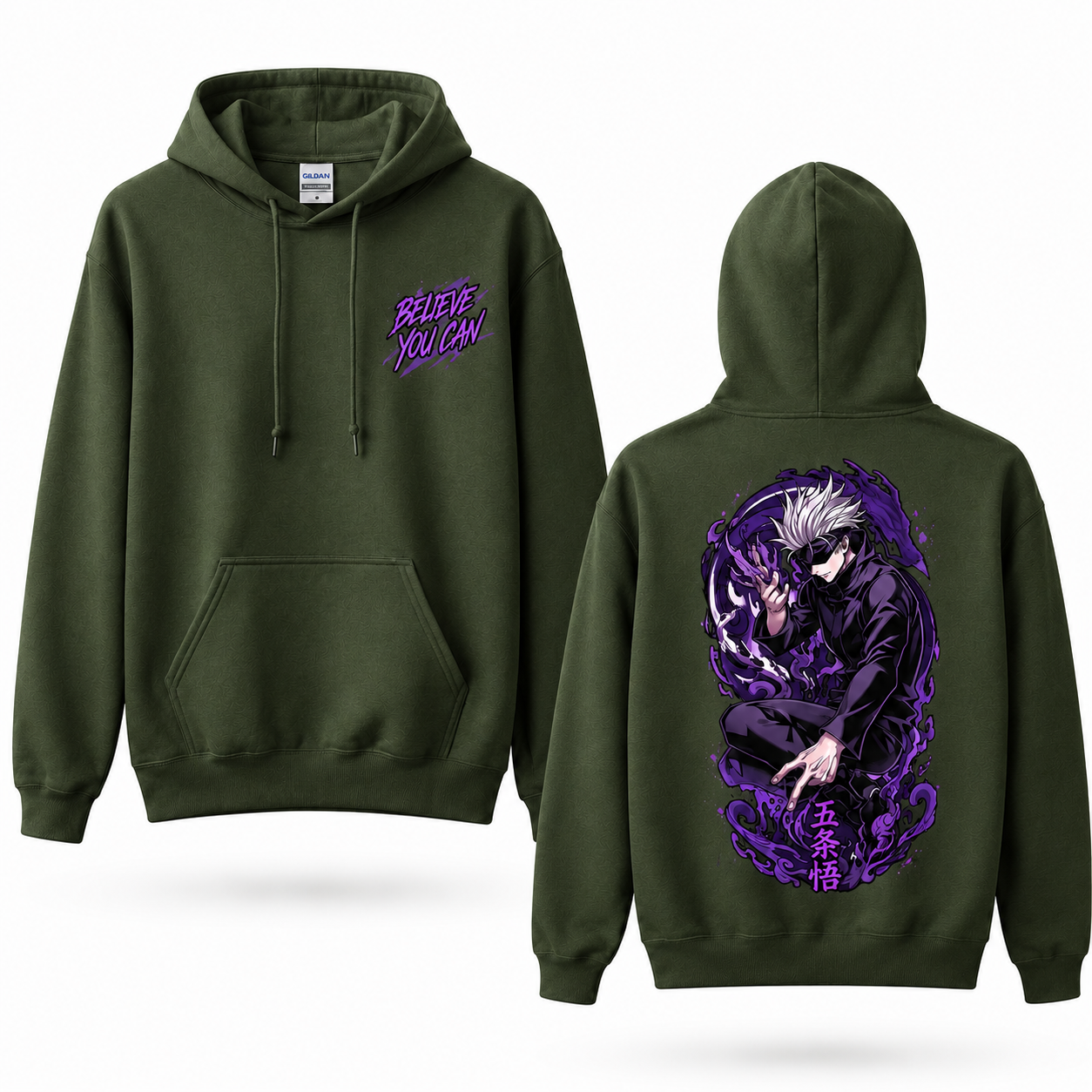 Believe You Can Purple Aura Sorcerer Graphic Hoodie
