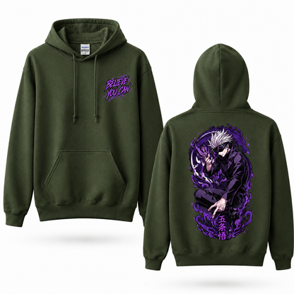Believe You Can Purple Aura Sorcerer Graphic Hoodie