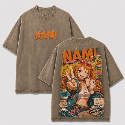 Oversized Streetwear Graphic Tee – Magazine Cover Sticker Collage Print