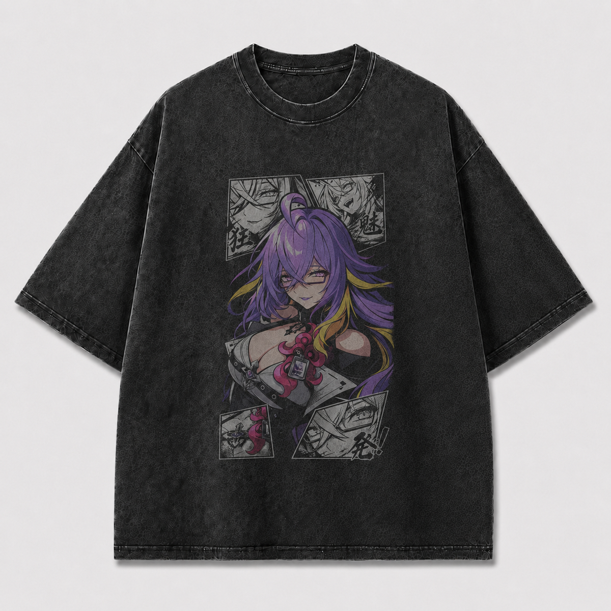 Oversized Graphic Print T-Shirt – Ombre Waifu Streetwear Tee