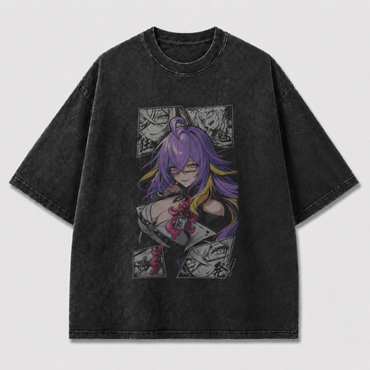 Oversized Graphic Print T-Shirt – Ombre Waifu Streetwear Tee