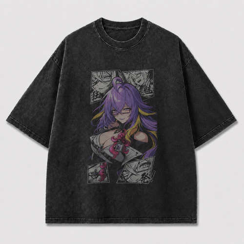 Oversized Graphic Print T-Shirt – Ombre Waifu Streetwear Tee