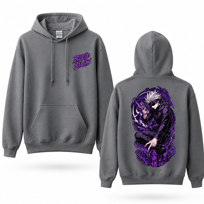 Believe You Can Purple Aura Sorcerer Graphic Hoodie