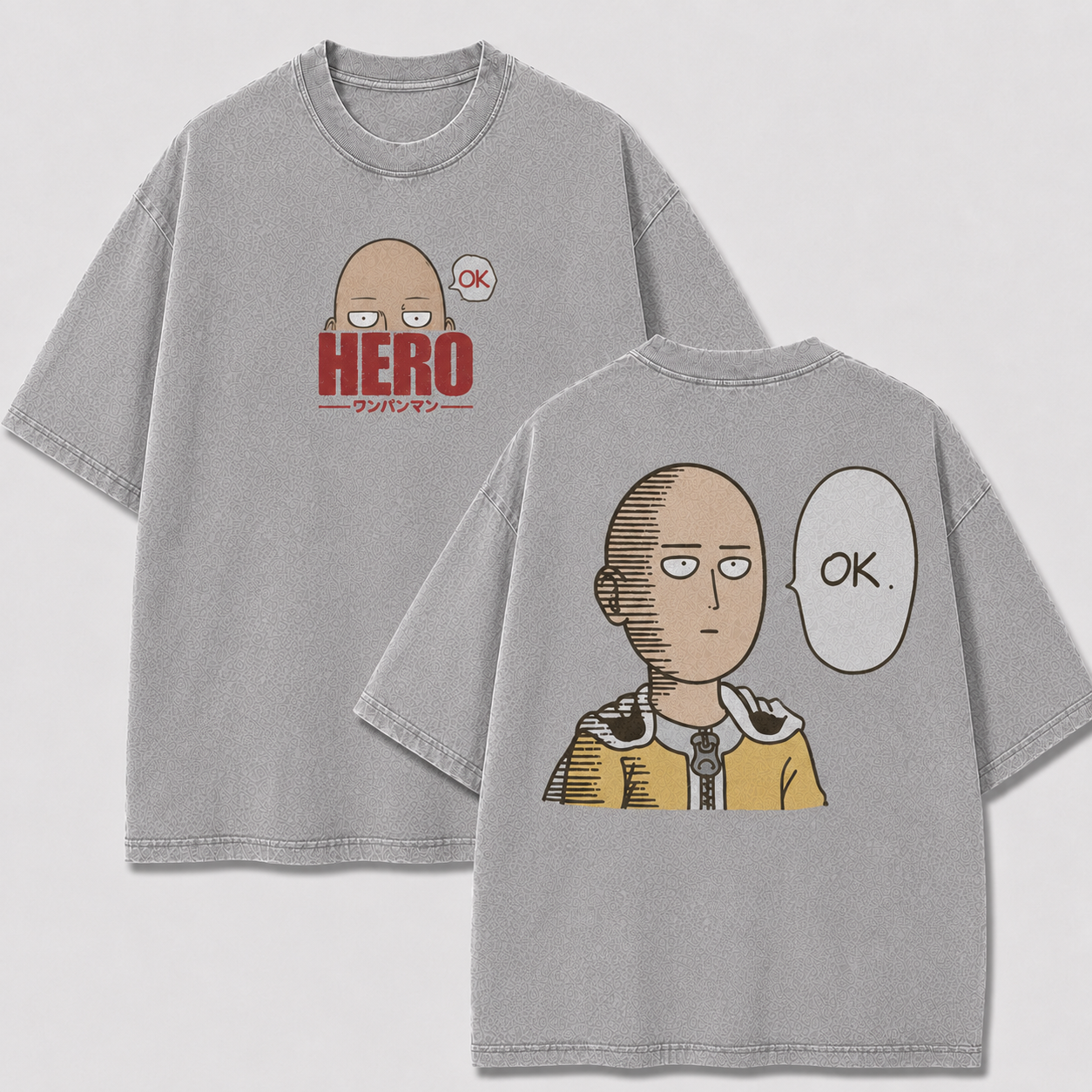 Oversized Streetwear Graphic Tee – Deadpan Hero Speech Bubble Print