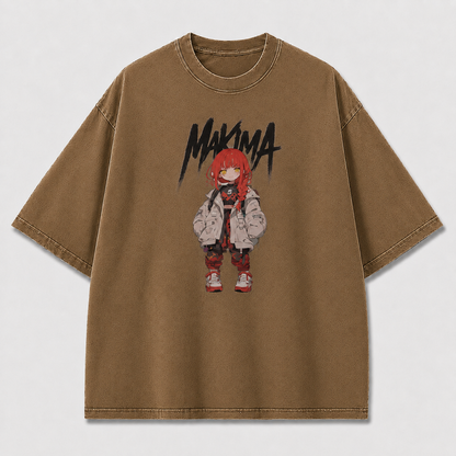 Oversized Graphic Print T-Shirt – Chibi Waifu Streetwear Tee
