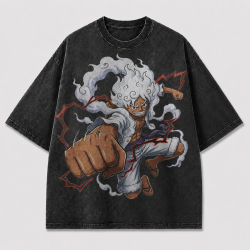 Oversized Streetwear Graphic Tee – Fluffy Cloud Hair Punch Print