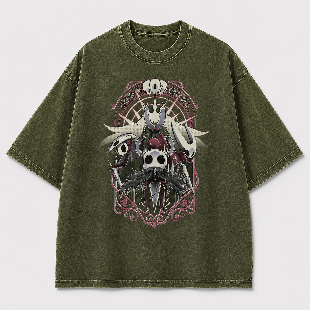 Mask Warriors Emblem Graphic Print Oversized Tee