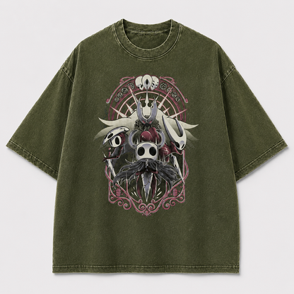 Mask Warriors Emblem Graphic Print Oversized Tee