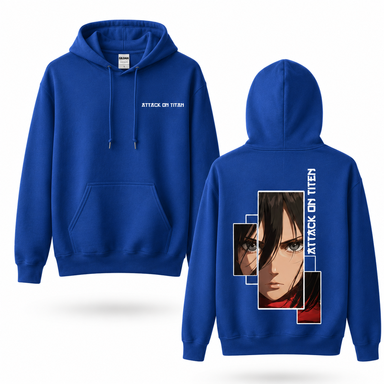 Red Scarf Female Warrior Fragmented Portrait Hoodie