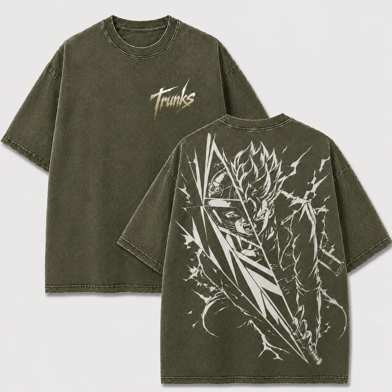 Future Lightning Sword Warrior Vintage Washed Graphic Tee