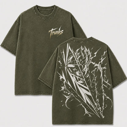 Future Lightning Sword Warrior Vintage Washed Graphic Tee