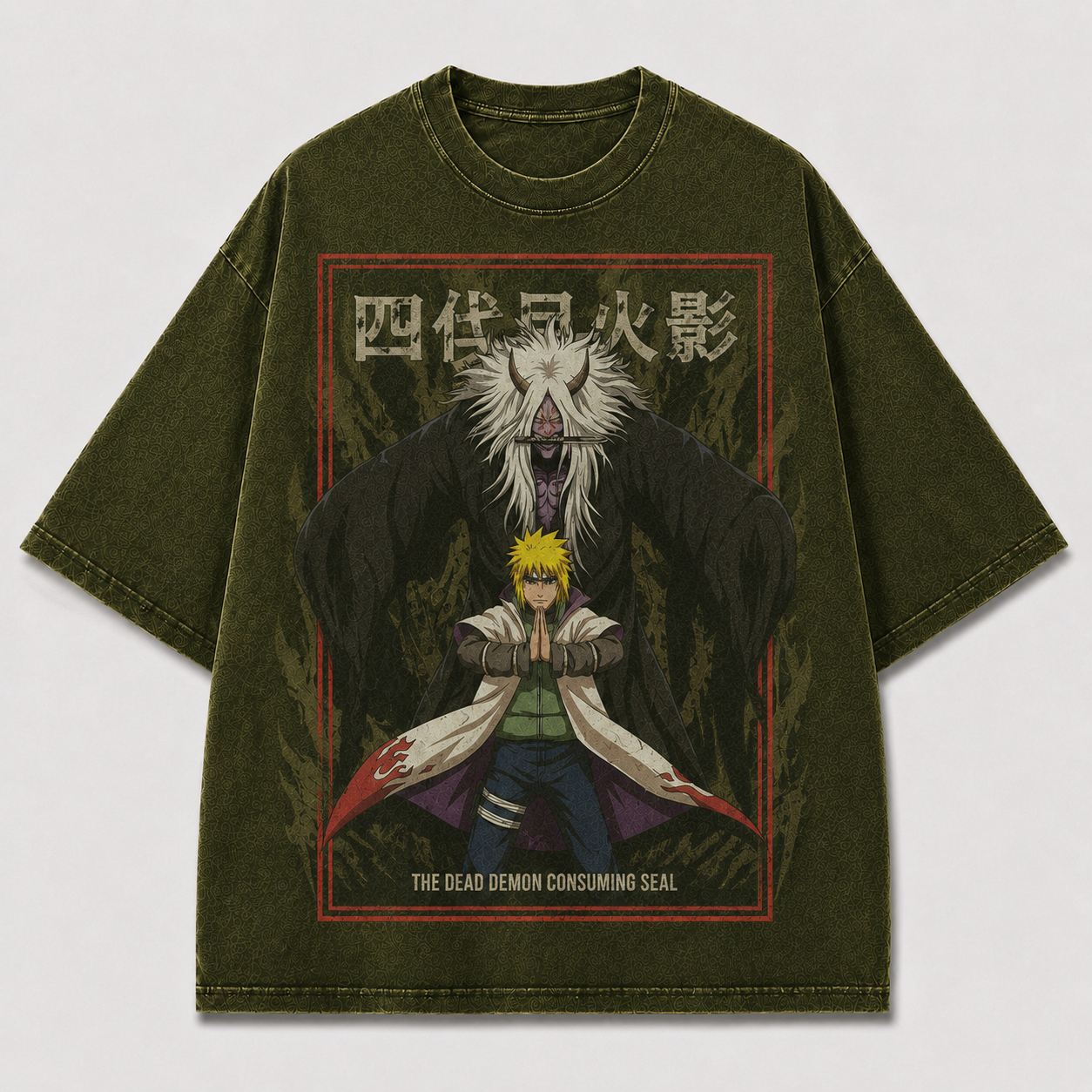 Oversized Streetwear Graphic Tee – Framed Demon Summoning Poster Print